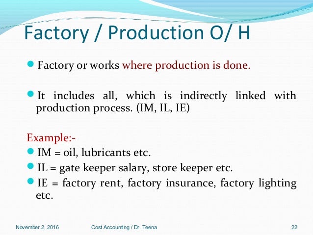 meaning cost sheet oh sheet meaning