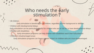 Meaning & definition of early stimulation, stimulating the senses and ...