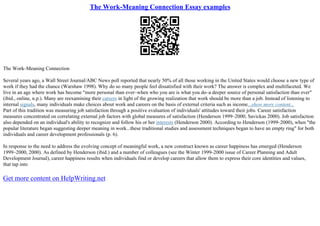Meaningful Connection | PDF