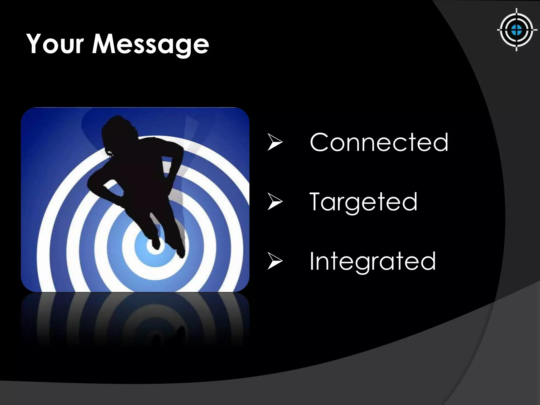Your Message
 Connected
 Targeted
 Integrated
 