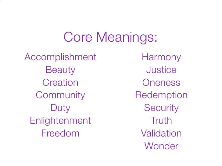 Meaningful experiences