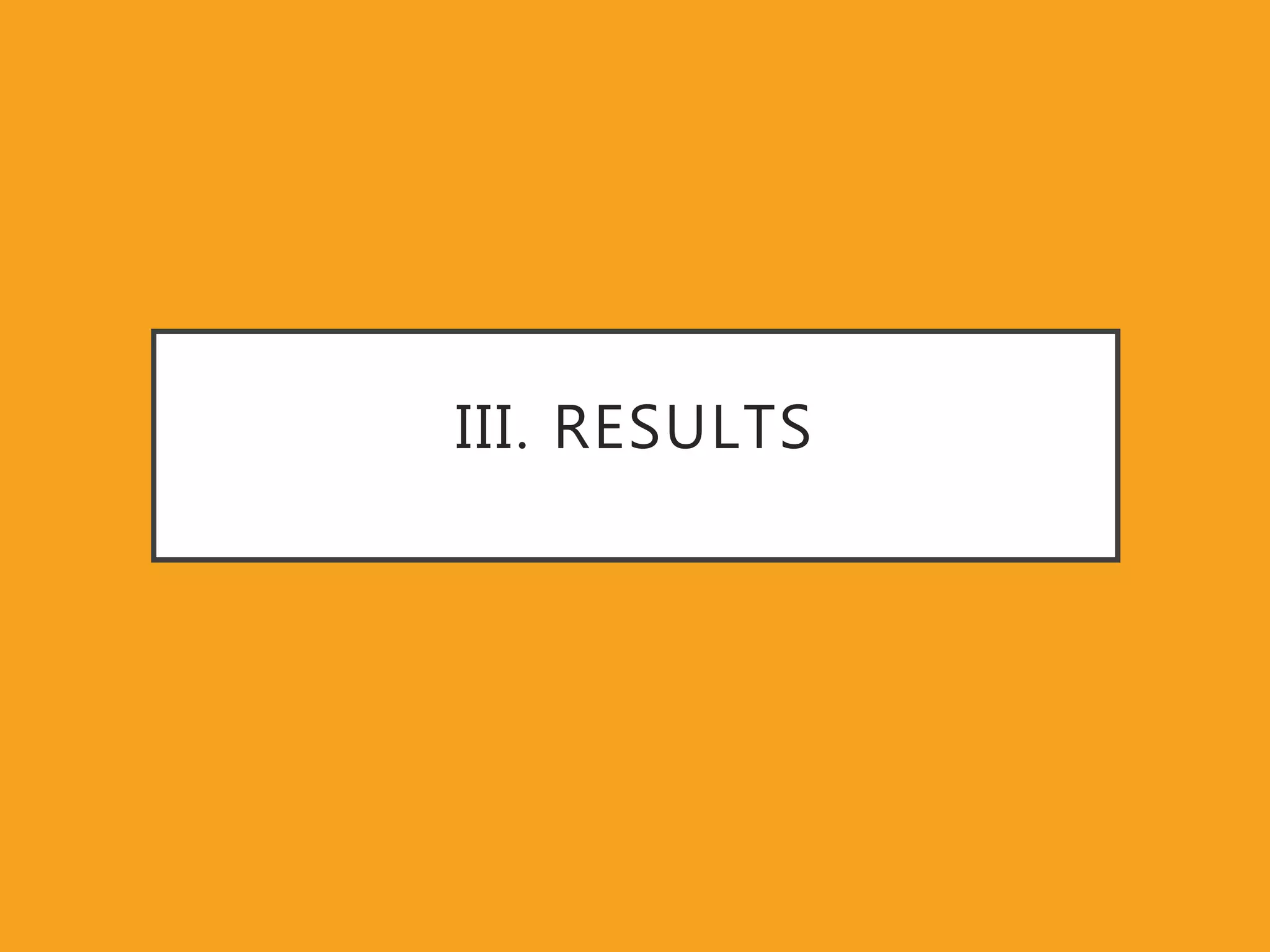 III. RESULTS
 