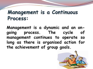 Meaning,nature,scope,process of management & approaches of a system | PPTX