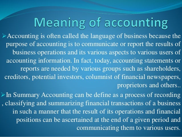 Meaning Of Accounting Copy