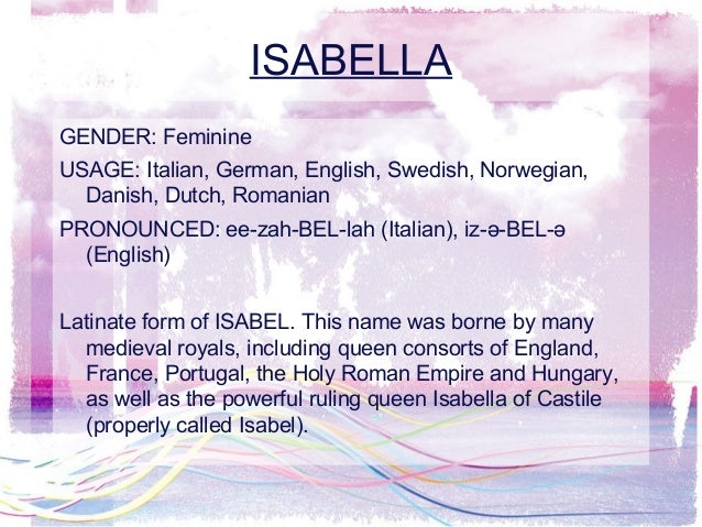 isabel meaning in english