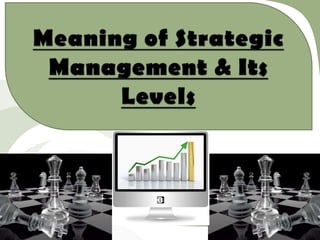 Meaning of Strategic Management & Its Levels 