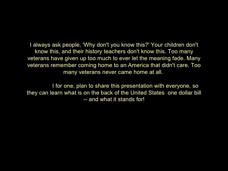 Do You know the Meaning Of The Back Of Dollar Bill