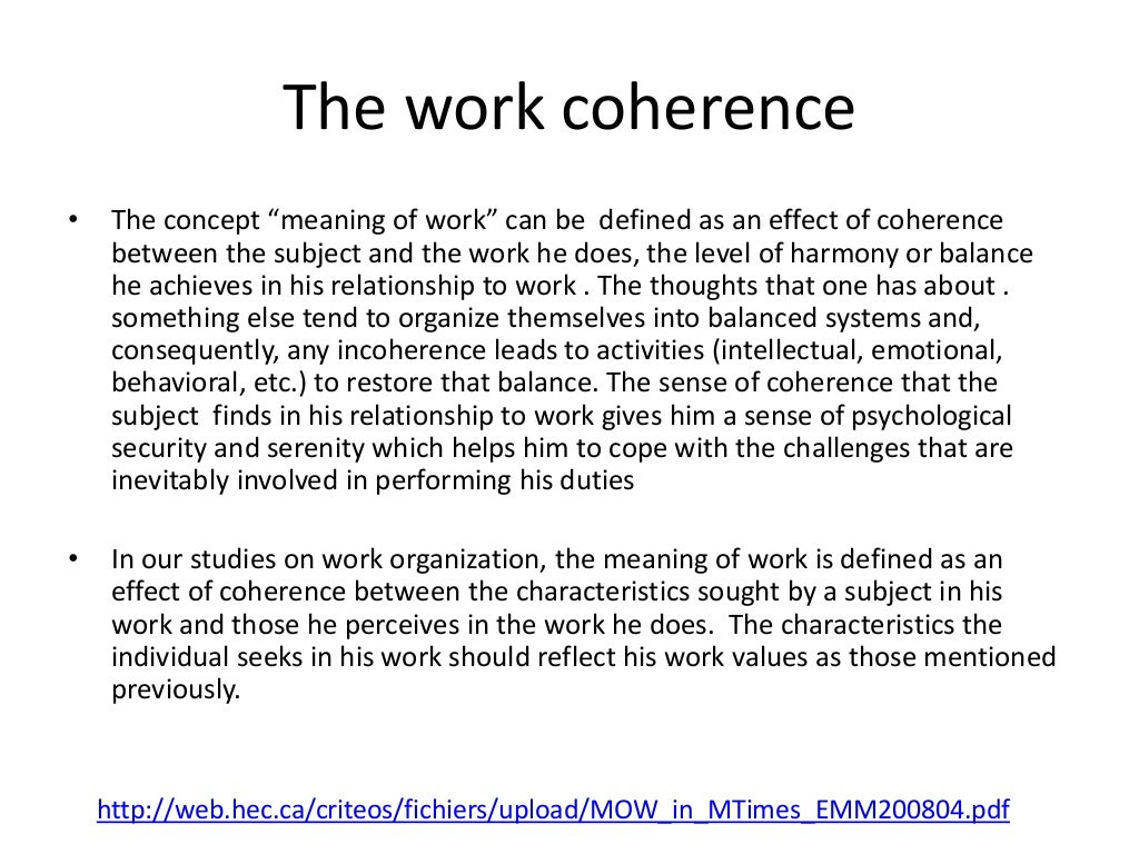 Meaning of work