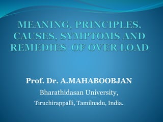 Prof. Dr. A.MAHABOOBJAN
Bharathidasan University,
Tiruchirappalli, Tamilnadu, India.
 