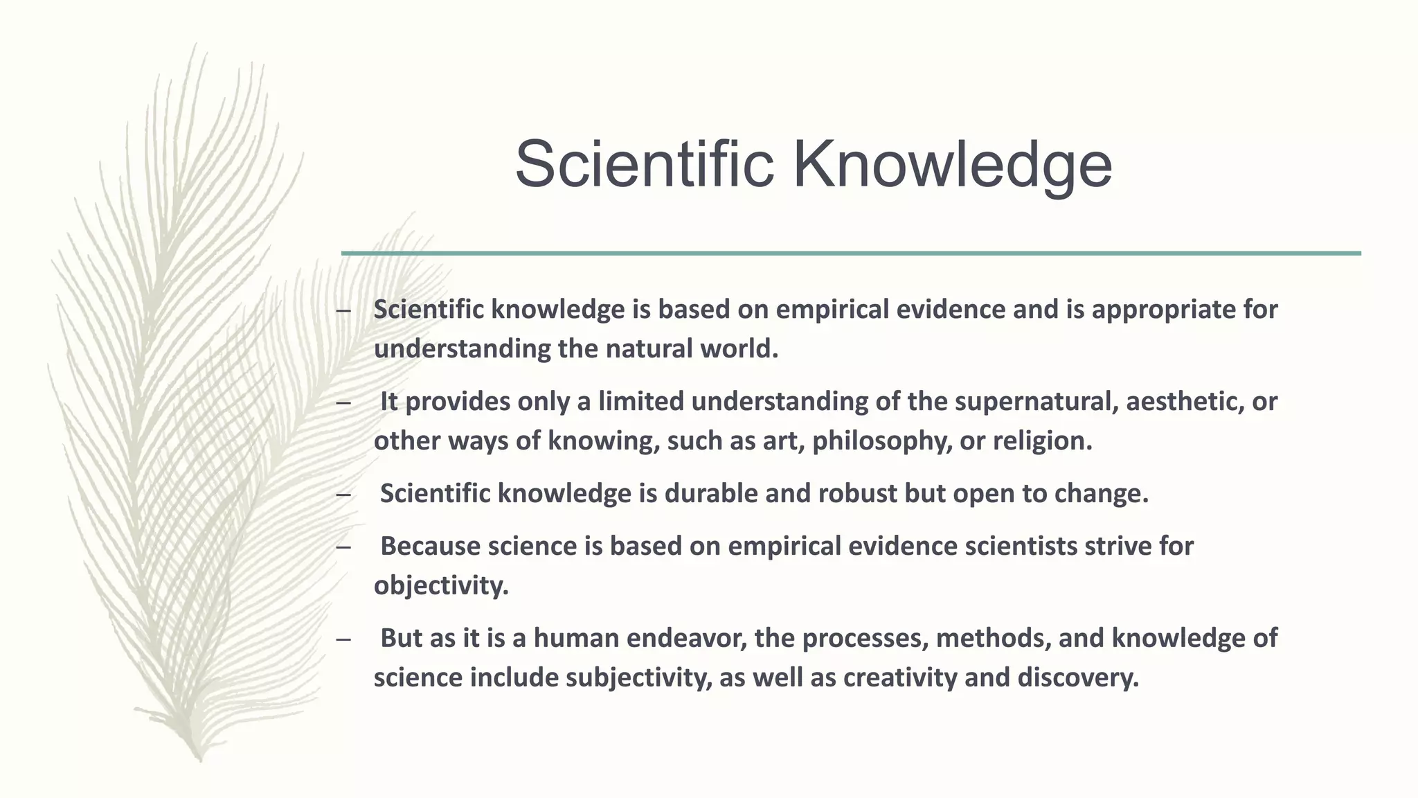 Meaning, sources, types and contestation to knowledge | PPTX