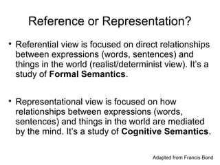 Representational View Meaning, thought and reality: How categories influence thinking. | PPT