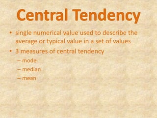 Range, Mode, Median and Mean | PPT