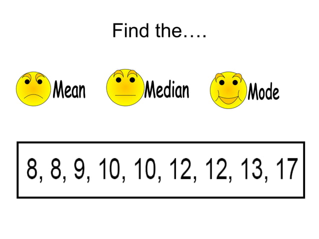 Basic Mean median mode Standard Deviation | PPT | Standardized Testing ...
