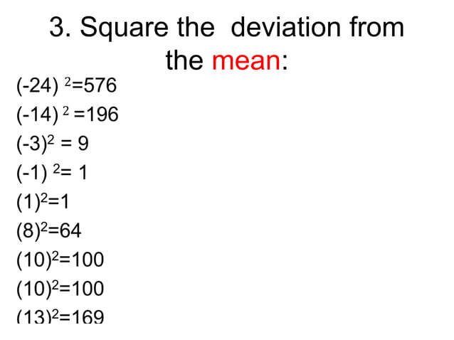 Basic Mean median mode Standard Deviation | PPT | Standardized Testing ...