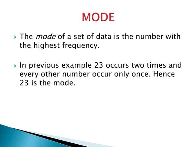 Mean median mode and variance | PPTX