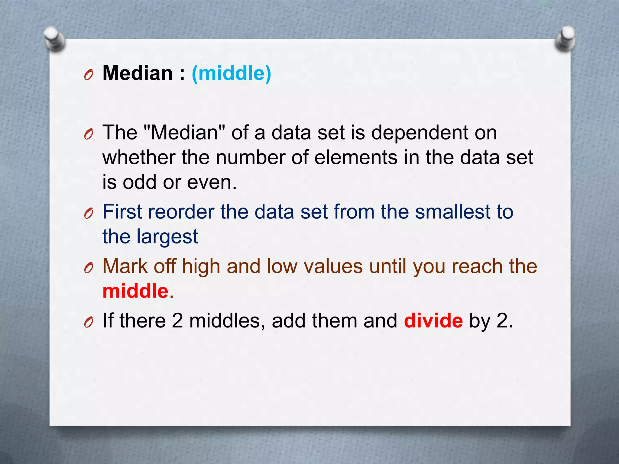 Mean, median, mode, & range ppt | PPTX