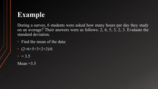 Descriptive Statistics: Mean, Median Mode and Standard Deviation. | PPTX
