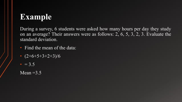Descriptive Statistics: Mean, Median Mode and Standard Deviation. | PPTX