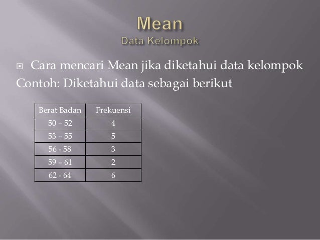 rumus mencari mean rumus mencari mean
