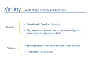Variety| Wide range in every product type
 