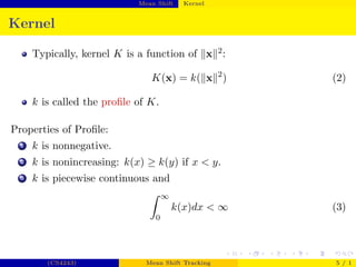 Meanshift Tracking Presentation