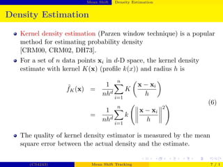 Meanshift Tracking Presentation