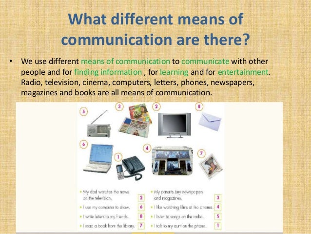 Means of communication 1 (segundo)