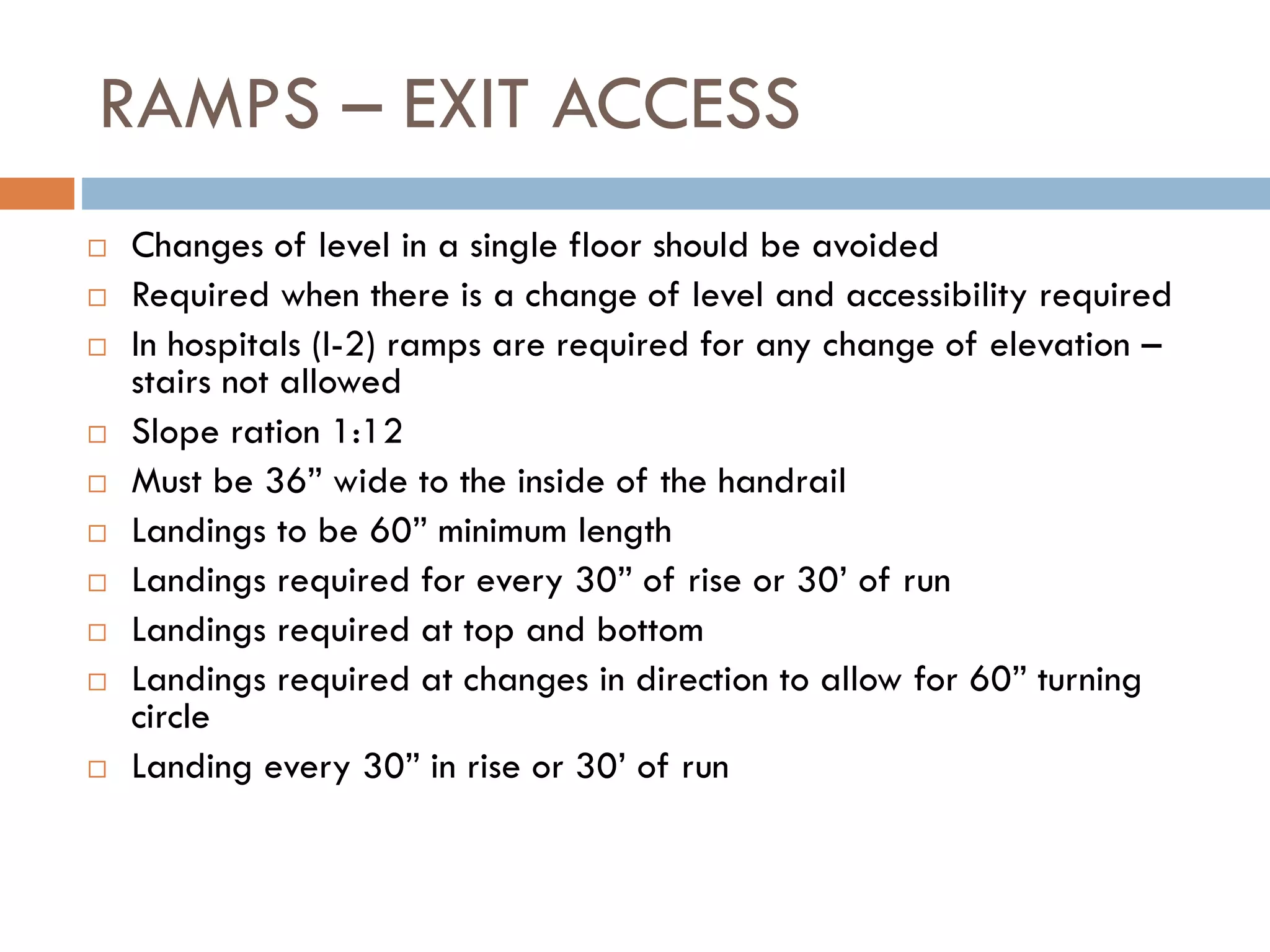 Proper Ramp Egress Means of egress | PDF