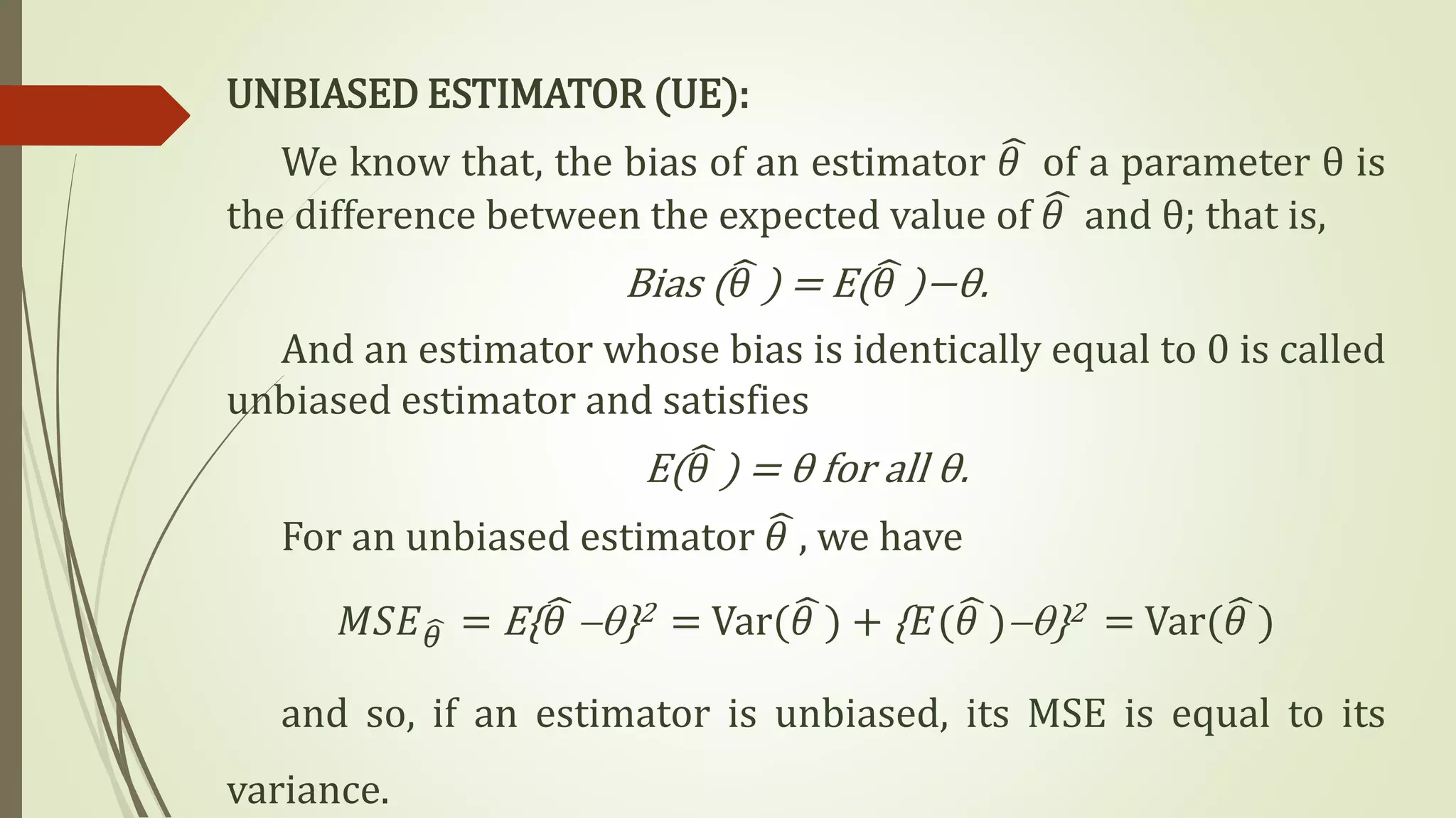Mean Squared Error (MSE) of an Estimator | PDF
