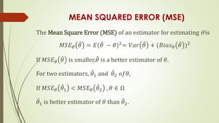 Mean Squared Error (MSE) of an Estimator | PPT