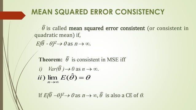Mean Squared Error (MSE) of an Estimator | PPT