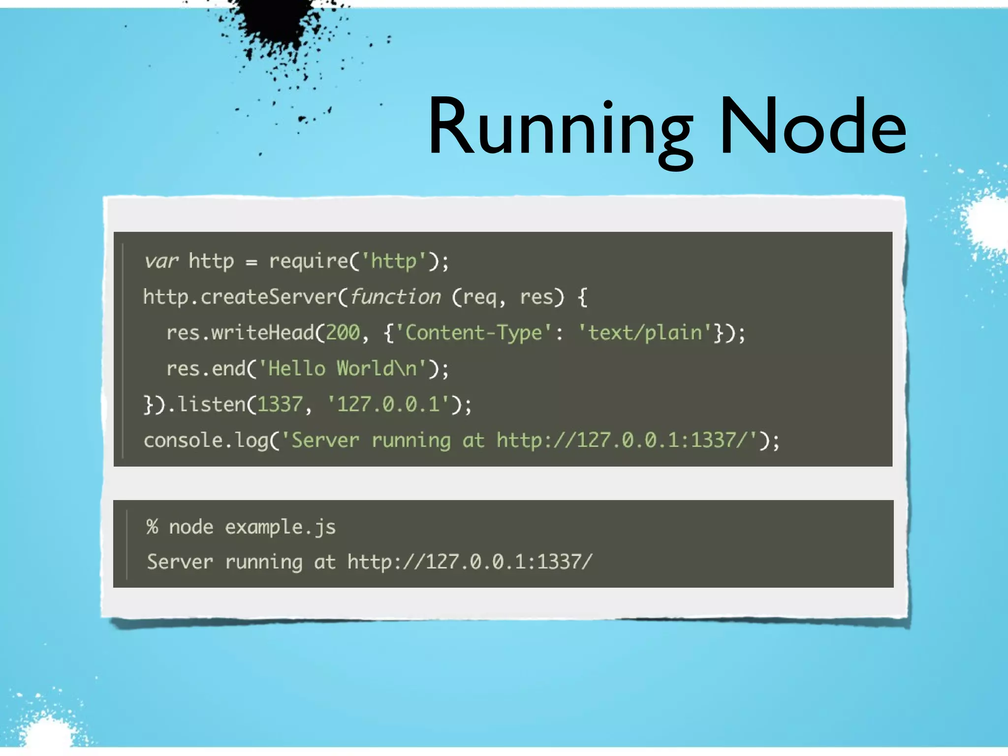 Running Node
 