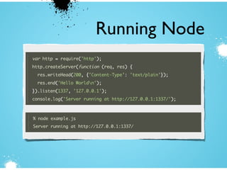 Running Node
