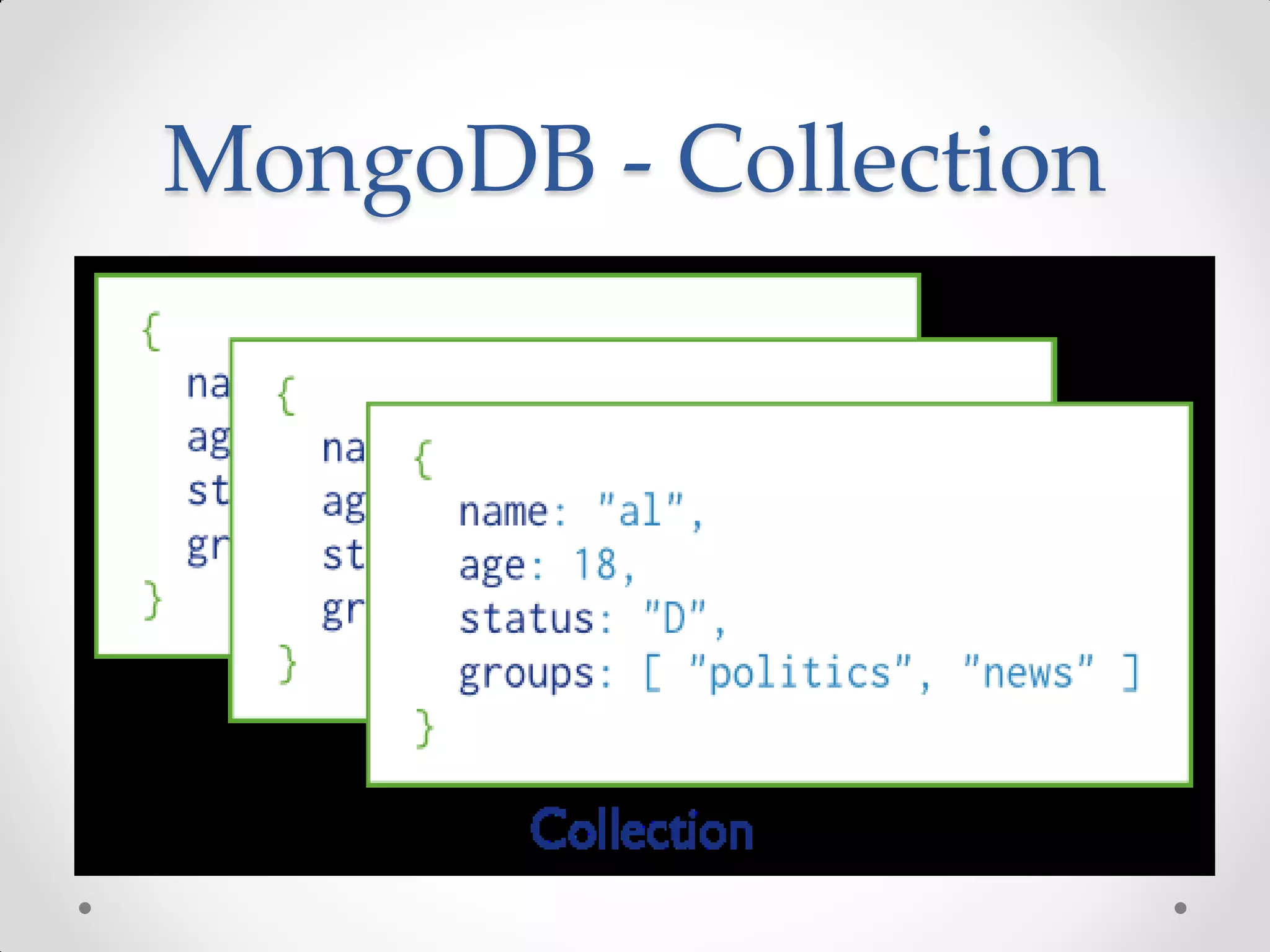 MongoDB - Collection
 