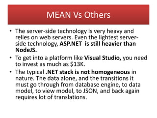 MEAN Stack - Introduction & Advantages - Why should you switch to MEAN ...