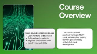 Comprehensive MEAN Stack Development Course for Full-Stack JavaScript | PDF