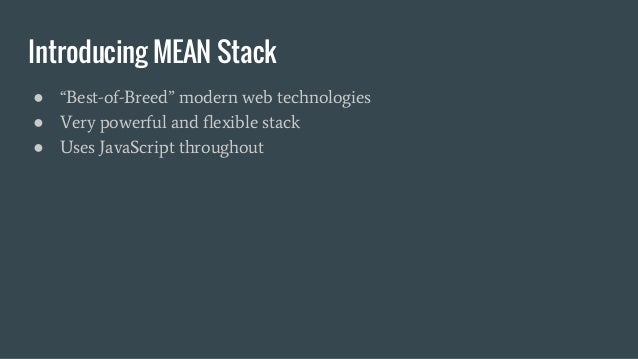 Mean Stack