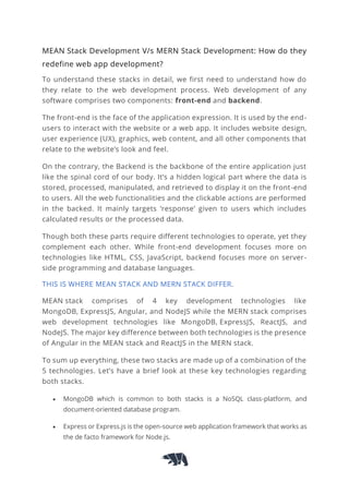 MEAN stack vs. MERN stack: Which is better? Here is a complete guide. | PDF