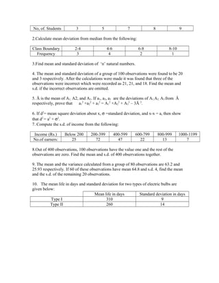 Mean standard deviation | DOC