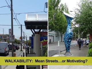 WALKABILITY: Mean Streets…or Motivating?
 