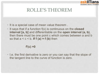 Mean Value Theorem | Mathematics | PPTX
