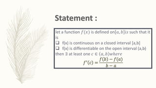 Mean value theorem | PDF