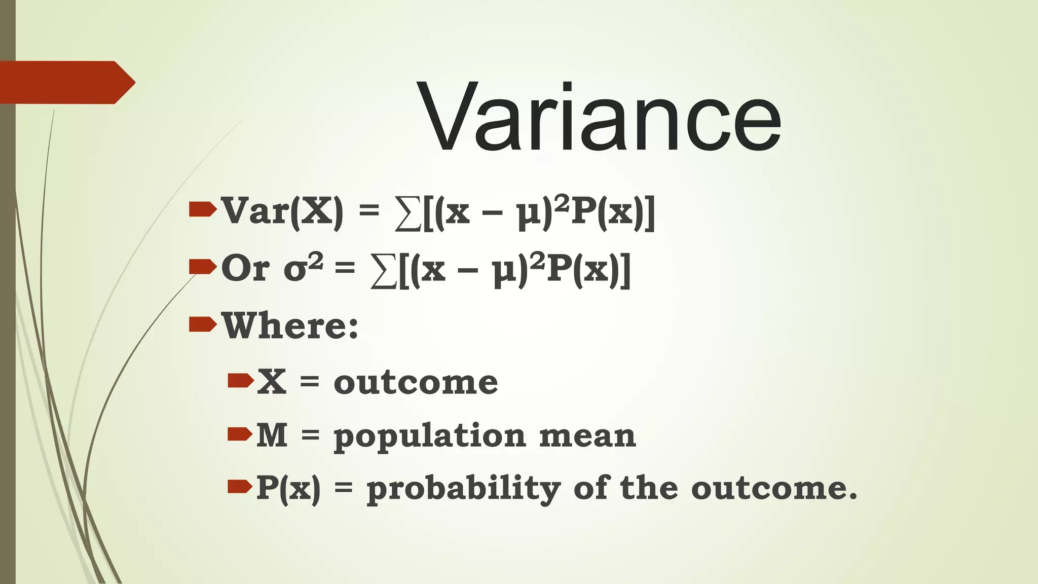 Mean, variance, and standard deviation of a Discrete Random Variable ...