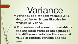 Mean, variance, and standard deviation of a Discrete Random Variable ... image.