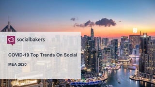 COVID-19 Top Trends On Social
MEA 2020
 
