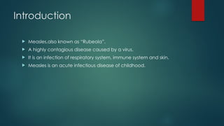 Measles Introduction measles ppt.pptxhamzabajsjsjsnsjjzjsnsjzj | PPTX