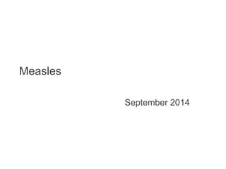 Measles
September 2014
 