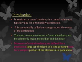 Measure of Central Tendency | PPT