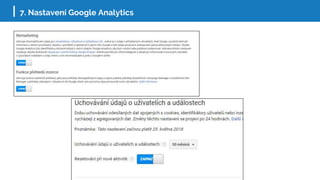 7. Nastavení Google Analytics
 