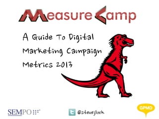 A Guide To Digital
Marketing Campaign
Metrics 2013


            @stevejlock
 